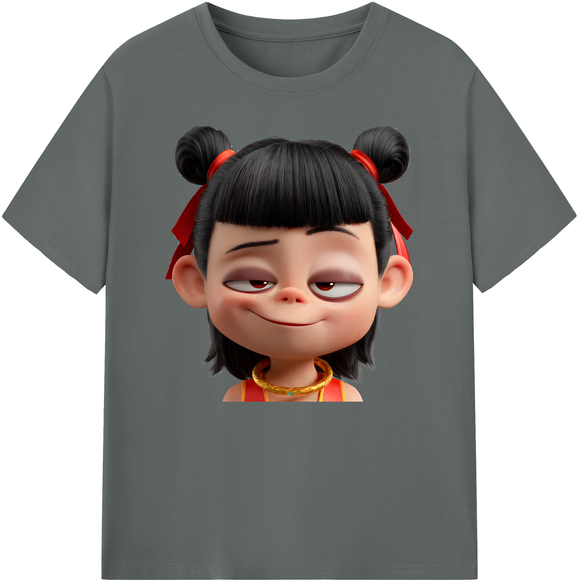 （画像用） Ne Zha 2 ナタ 魔童の大暴れ 綿100％ メンズ半袖Tシャツ｜肌触りやわらか＆通気性
